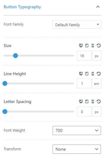 Button Settings - Coachify Theme