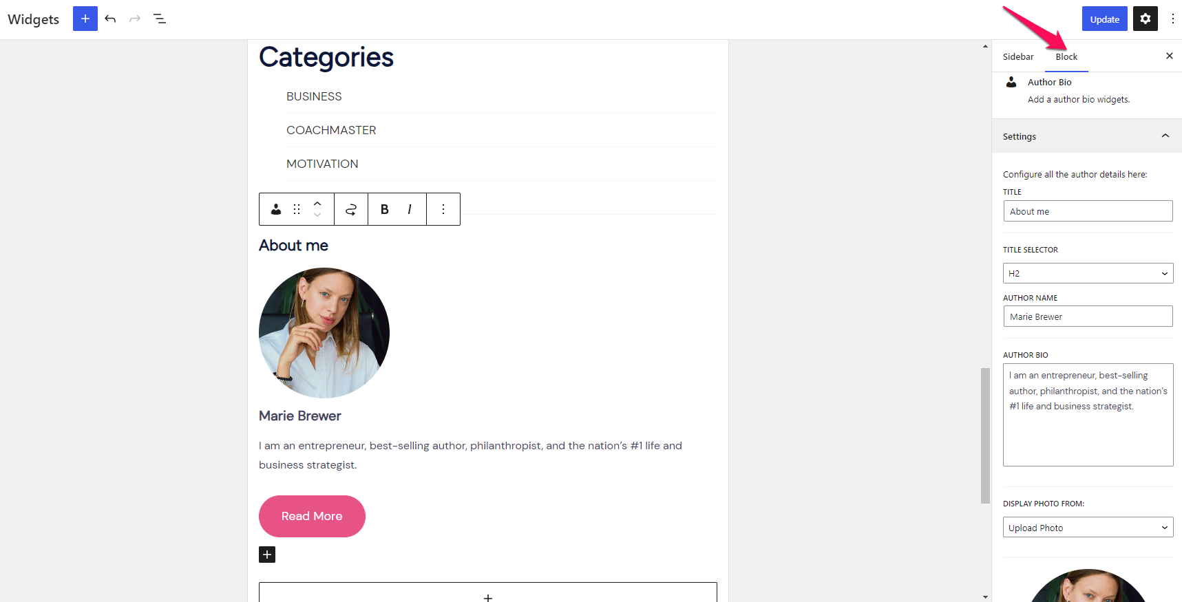 Author Bio - Coachify Theme